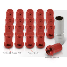 Load image into Gallery viewer, M12 x 1.25 OEM Style Steel Lug Nuts Red (20 Piece)