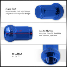 Load image into Gallery viewer, M12 x 1.5 OEM Style Steel Lug Nuts Blue (20 Piece)
