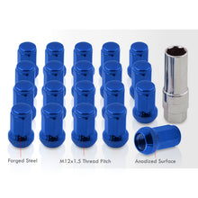 Load image into Gallery viewer, M12 x 1.5 OEM Style Steel Lug Nuts Blue (20 Piece)