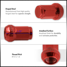 Load image into Gallery viewer, M12 x 1.5 OEM Style Steel Lug Nuts Red (20 Piece)