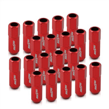 Load image into Gallery viewer, M12 x 1.25 Extended Aluminum Open Lug Nuts Red (20 Piece)