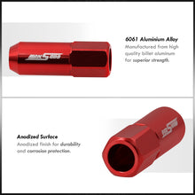Load image into Gallery viewer, M12 x 1.25 Extended Aluminum Open Lug Nuts Red (20 Piece)