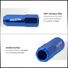 Load image into Gallery viewer, M12 x 1.5 Extended Aluminum Open Lug Nuts Blue (20 Piece)