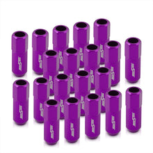 Load image into Gallery viewer, M12 x 1.5 Extended Aluminum Open Lug Nuts Purple (20 Piece)
