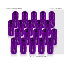 Load image into Gallery viewer, M12 x 1.25 Aluminum Closed Lug Nuts Purple (20 Piece)