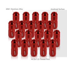 Load image into Gallery viewer, M12 x 1.25 Aluminum Closed Lug Nuts Red (20 Piece)