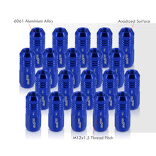 Load image into Gallery viewer, M12 x 1.5 Aluminum Closed Lug Nuts Blue (20 Piece)