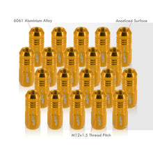 Load image into Gallery viewer, M12 x 1.5 Aluminum Closed Lug Nuts Gold (20 Piece)