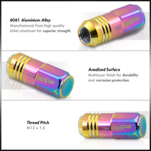 Load image into Gallery viewer, M12 x 1.5 Aluminum Closed Lug Nuts Neo Chrome (20 Piece)