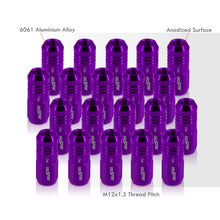 Load image into Gallery viewer, M12 x 1.5 Aluminum Closed Lug Nuts Purple (20 Piece)