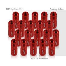 Load image into Gallery viewer, M12 x 1.5 Aluminum Closed Lug Nuts Red (20 Piece)