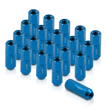 Load image into Gallery viewer, M12 x 1.5 Heavy Duty Steel Extended Open Lug Nuts Blue (20 Piece)