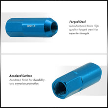 Load image into Gallery viewer, M12 x 1.5 Heavy Duty Steel Extended Open Lug Nuts Blue (20 Piece)