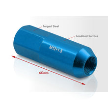 Load image into Gallery viewer, M12 x 1.5 Heavy Duty Steel Extended Open Lug Nuts Blue (20 Piece)