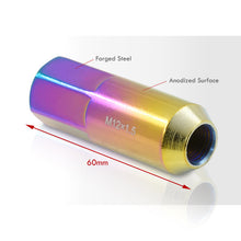 Load image into Gallery viewer, M12 x 1.5 Heavy Duty Steel Extended Open Lug Nuts Neo Chrome (20 Piece)