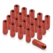 Load image into Gallery viewer, M12 x 1.5 Heavy Duty Steel Extended Open Lug Nuts Red (20 Piece)