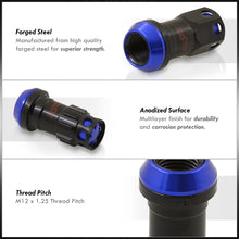 Load image into Gallery viewer, M12 x 1.25 Steel Body Lug Nuts Black Body Blue Cap (20 Piece)