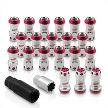 Load image into Gallery viewer, M12 x 1.25 Steel Body Lug Nuts Chrome Body Pink Cap (20 Piece)