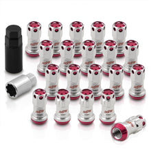Load image into Gallery viewer, M12 x 1.5 Steel Body Lug Nuts Chrome Body Pink Cap (20 Piece)
