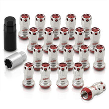 Load image into Gallery viewer, M12 x 1.5 Steel Body Lug Nuts Chrome Body Red Cap (20 Piece)