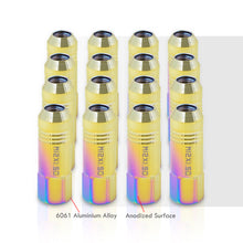 Load image into Gallery viewer, M12 x 1.50 Extended Aluminum Open Lug Nuts Neo Chrome (16 Piece)