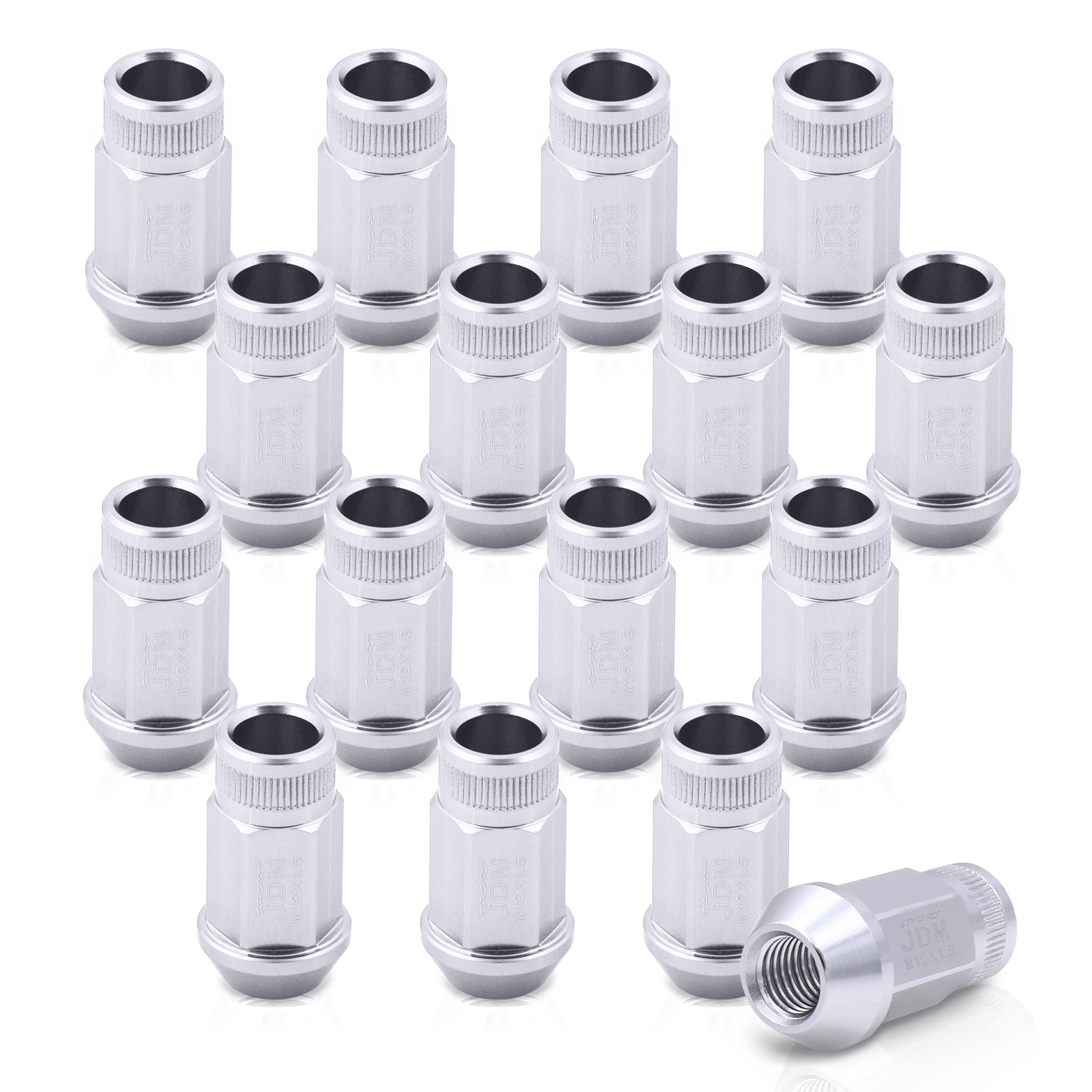 J2 ENGINEERING 7075 ALUMINUM M12X1.5 20PCS 35MM CLOSE-END LUG NUT