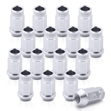 Load image into Gallery viewer, JDM Sport M12 X 1.25 Aluminum Open Lug Nuts Silver (16 Piece)
