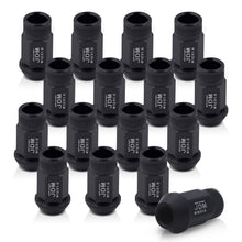 Load image into Gallery viewer, JDM Sport M12 X 1.5 Aluminum Open Lug Nuts Matte Black (16 Piece)