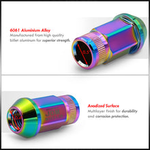 Load image into Gallery viewer, JDM Sport M12 X 1.25 Aluminum Open Lug Nuts Multi Color (16 Piece)