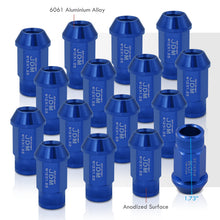 Load image into Gallery viewer, JDM Sport M12 X 1.25 Aluminum Open Lug Nuts Blue (16 Piece)
