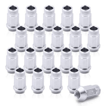 Load image into Gallery viewer, JDM Sport M12 X 1.25 Aluminum Open Lug Nuts Silver (20 Piece)

