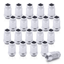 Load image into Gallery viewer, JDM Sport M12 X 1.25 Aluminum Open Lug Nuts Silver (20 Piece)