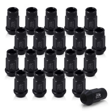 Load image into Gallery viewer, JDM Sport M12 X 1.5 Aluminum Open Lug Nuts Black (20 Piece)

