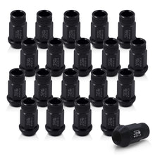 Load image into Gallery viewer, JDM Sport M12 X 1.5 Aluminum Open Lug Nuts Black (20 Piece)