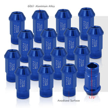 Load image into Gallery viewer, JDM Sport M12 X 1.5 Aluminum Open Lug Nuts Blue (16 Piece)
