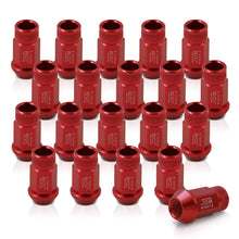 Load image into Gallery viewer, JDM Sport M12 X 1.5 Aluminum Open Lug Nuts Red (20 Piece)