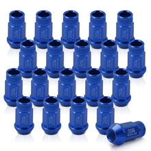 Load image into Gallery viewer, JDM Sport M12 X 1.25 Aluminum Open Lug Nuts Blue (20 Piece)