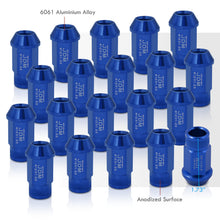 Load image into Gallery viewer, JDM Sport M12 X 1.25 Aluminum Open Lug Nuts Blue (20 Piece)