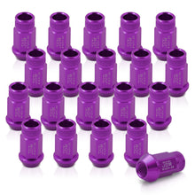 Load image into Gallery viewer, JDM Sport M12 X 1.25 Aluminum Open Lug Nuts Purple (20 Piece)