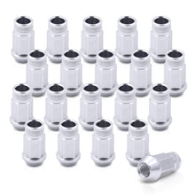 Load image into Gallery viewer, JDM Sport M12 X 1.5 Aluminum Open Lug Nuts Silver (20 Piece)