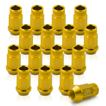 Load image into Gallery viewer, JDM Sport M12 X 1.5 Aluminum Open Lug Nuts Gold (16 Piece)