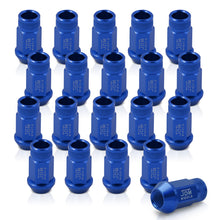 Load image into Gallery viewer, JDM Sport M12 X 1.5 Aluminum Open Lug Nuts Blue (20 Piece)