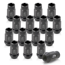 Load image into Gallery viewer, JDM Sport M12 X 1.5 Aluminum Open Lug Nuts Gun Metal (16 Piece)
