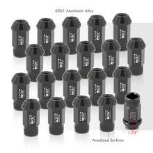 Load image into Gallery viewer, JDM Sport M12 X 1.5 Aluminum Open Lug Nuts Gun Metal (20 Piece)