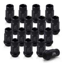 Load image into Gallery viewer, JDM Sport M12 X 1.25 Aluminum Open Lug Nuts Black (16 Piece)