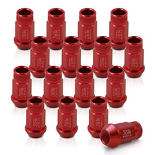 Load image into Gallery viewer, JDM Sport M12 X 1.5 Aluminum Open Lug Nuts Red (16 Piece)