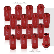 Load image into Gallery viewer, JDM Sport M12 X 1.5 Aluminum Open Lug Nuts Red (16 Piece)