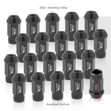 Load image into Gallery viewer, JDM Sport M12 X 1.25 Aluminum Open Lug Nuts Gun Metal (20 Piece)