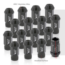 Load image into Gallery viewer, JDM Sport M12 X 1.25 Aluminum Open Lug Nuts Gun Metal (16 Piece)