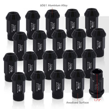Load image into Gallery viewer, JDM Sport M12 X 1.25 Aluminum Open Lug Nuts Black (20 Piece)
